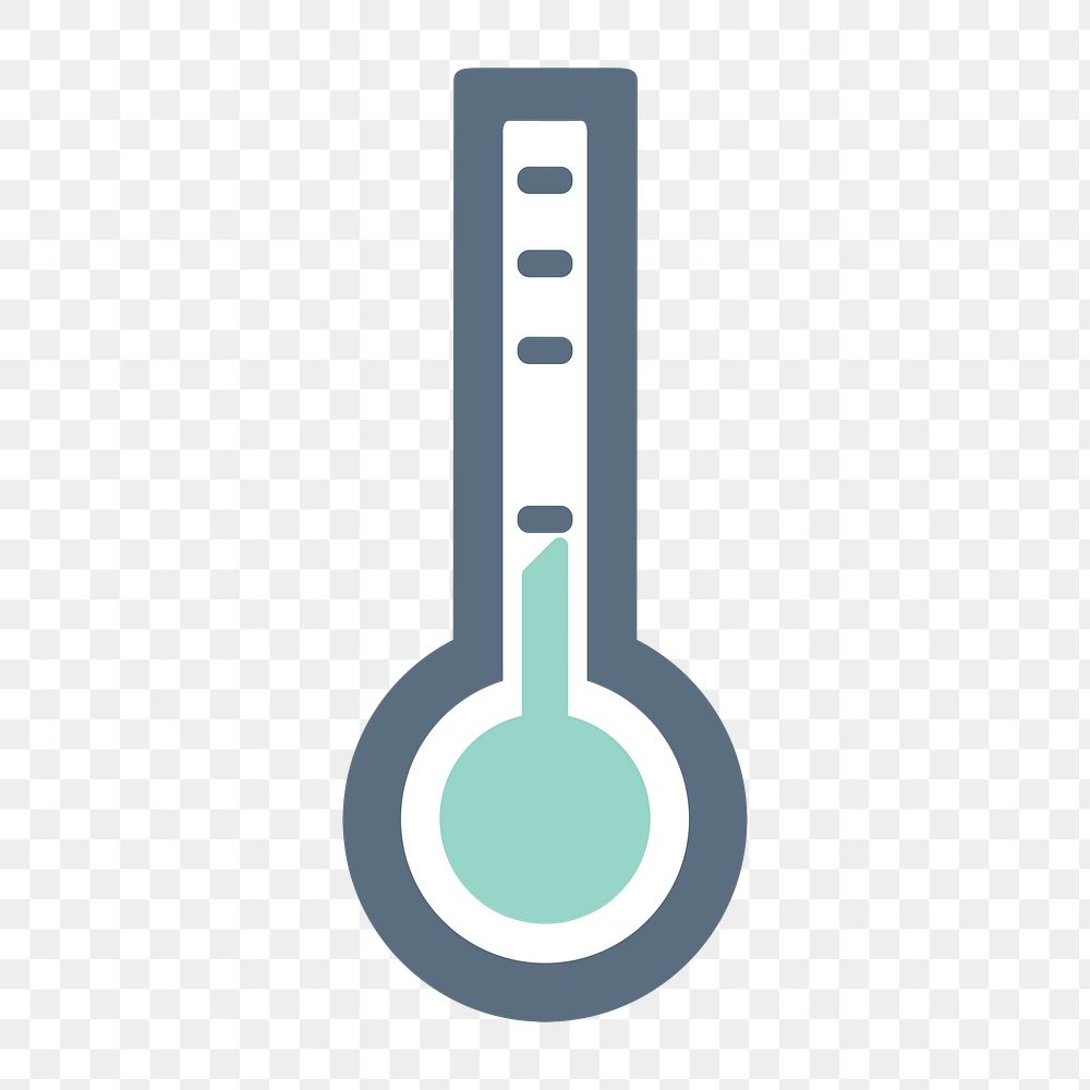 Thermometer icon png,  transparent background 