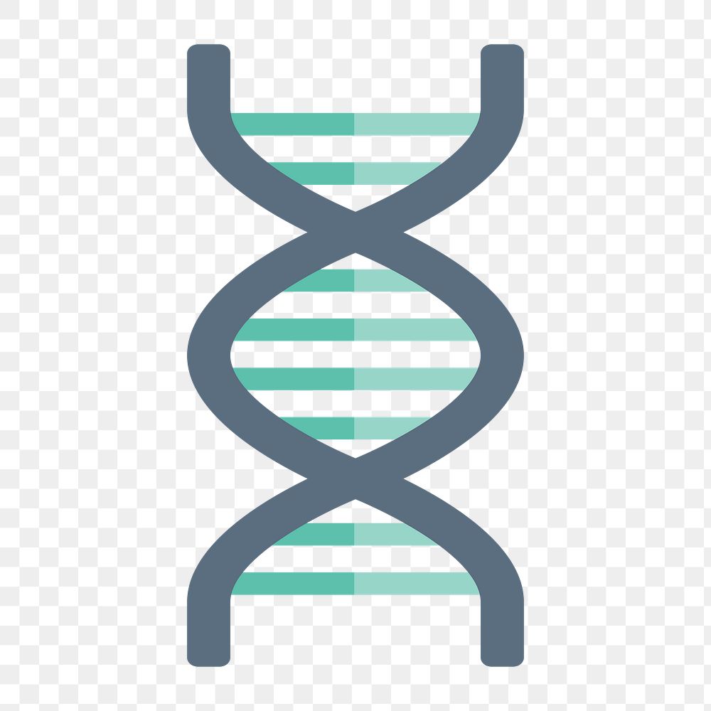 DNA helix icon png, transparent background