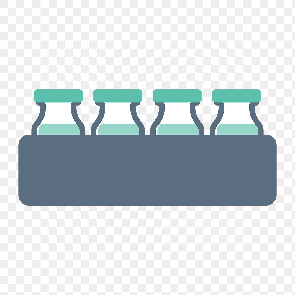 medical vial bottles icon png,  transparent background 
