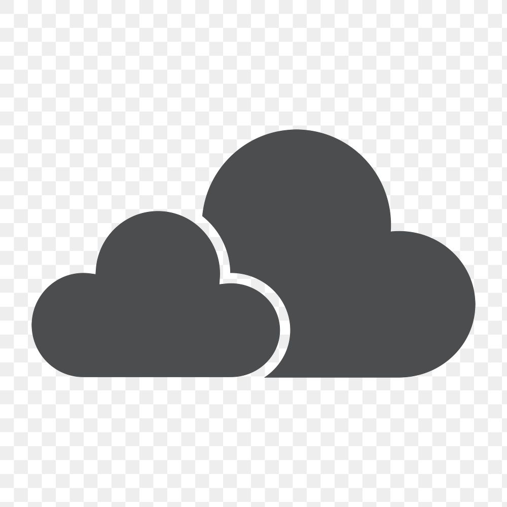 Cloud storage icon png, transparent background 