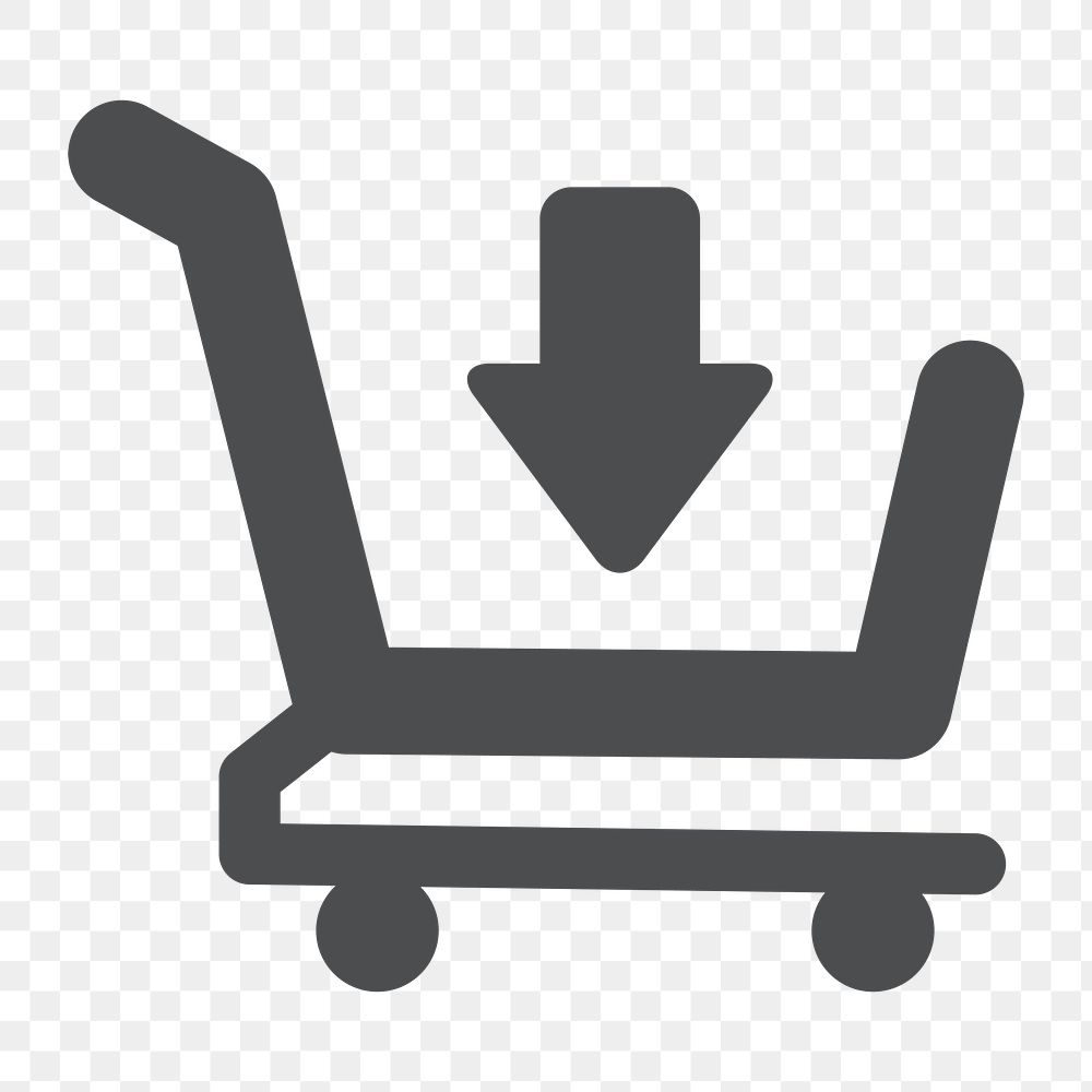Add to cart icon png, online shopping illustration on  transparent background 