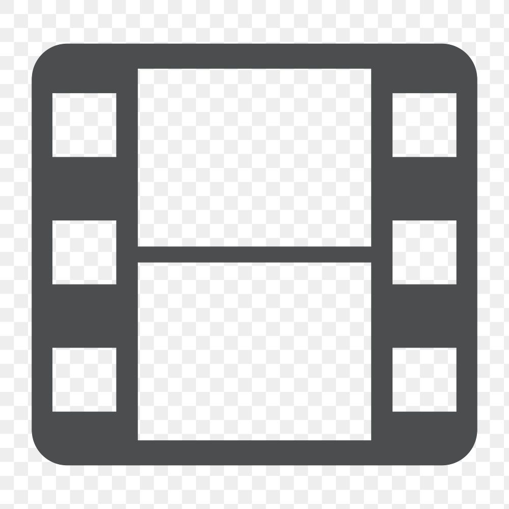 Film strip icon png, transparent background 