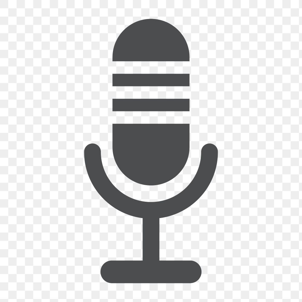 Microphone icon png,  transparent background 