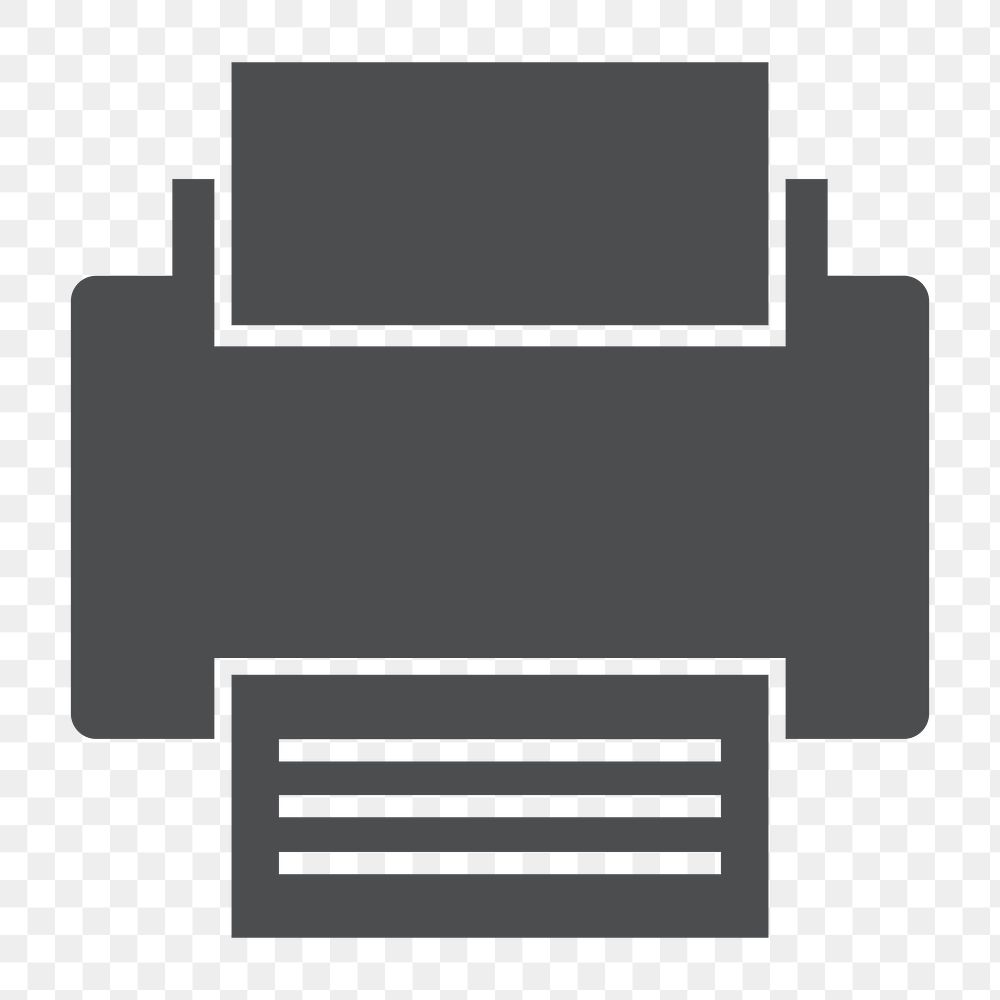 Printer icon png,  transparent background 