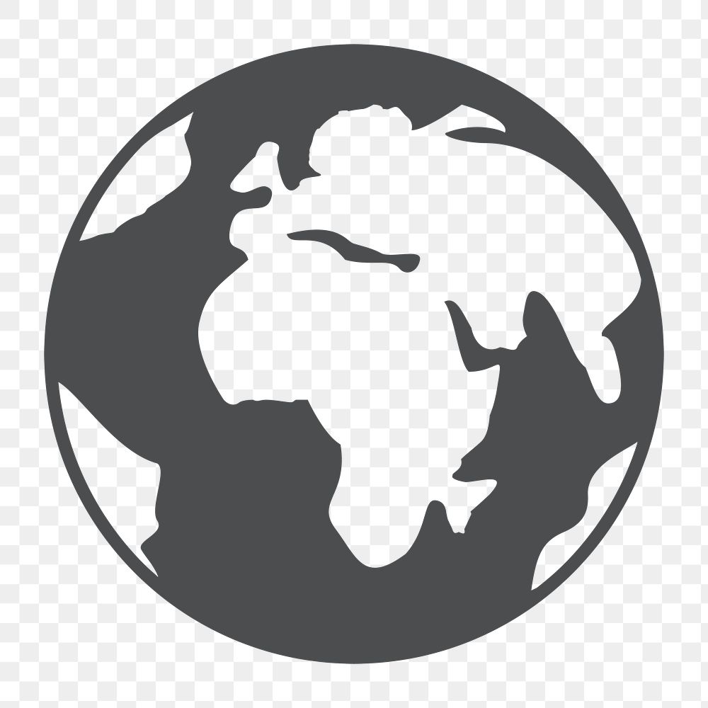 Globe icon png,  transparent background 