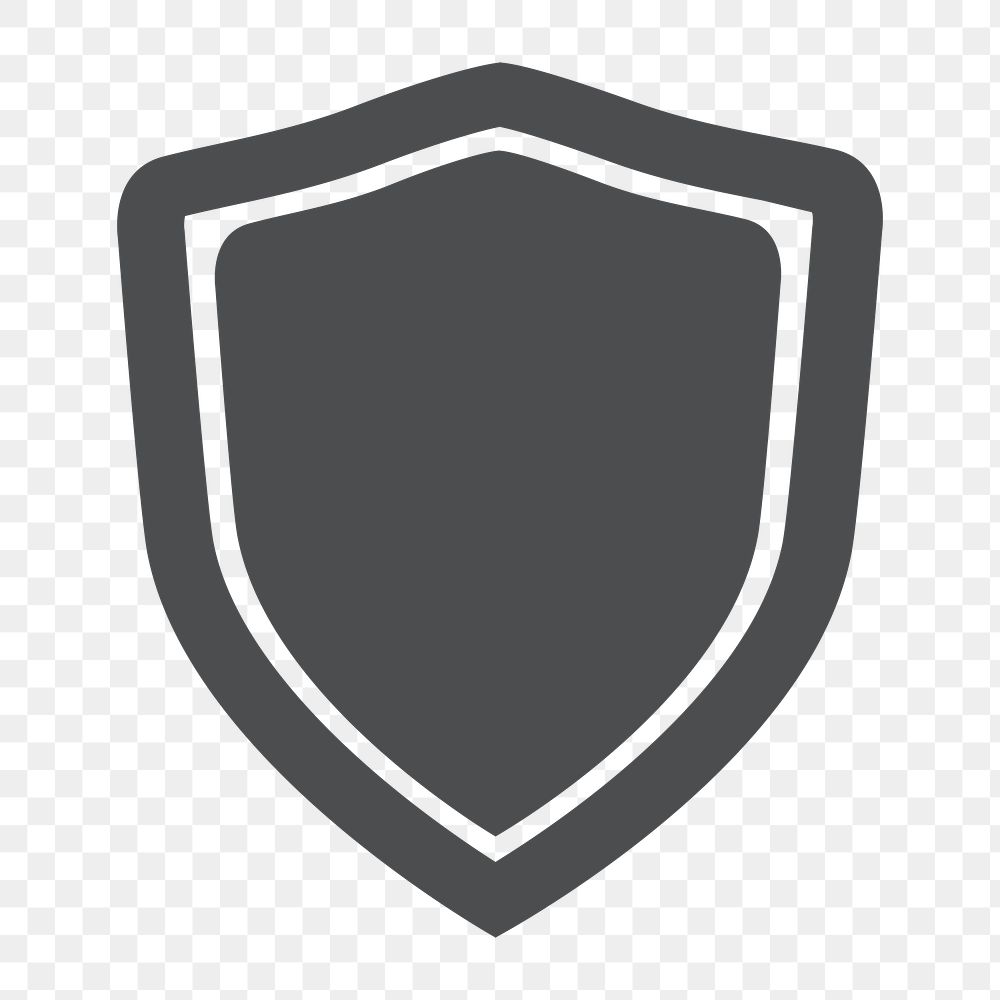 Shield badge icon png,  transparent background 