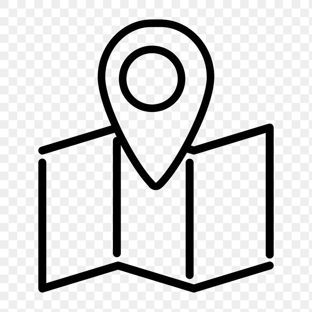 Map pin icon png,  transparent background 