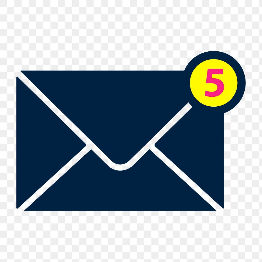 Email notification icon png,  transparent background 