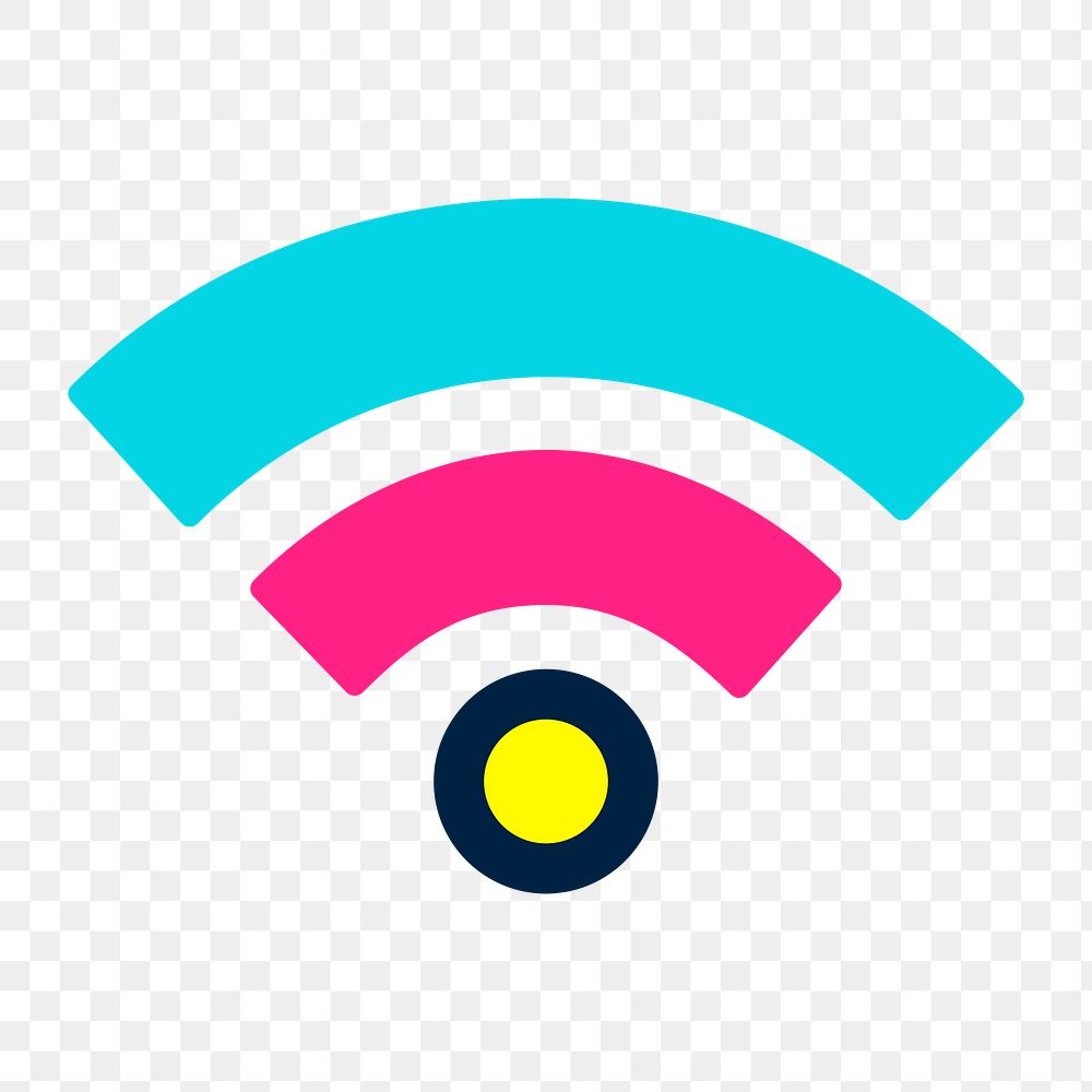 Wifi internet icon png,  transparent background 