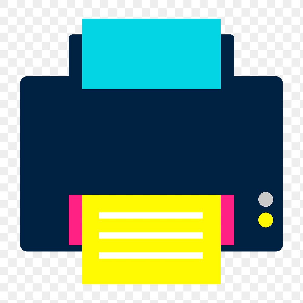 Printer icon png,  transparent background 