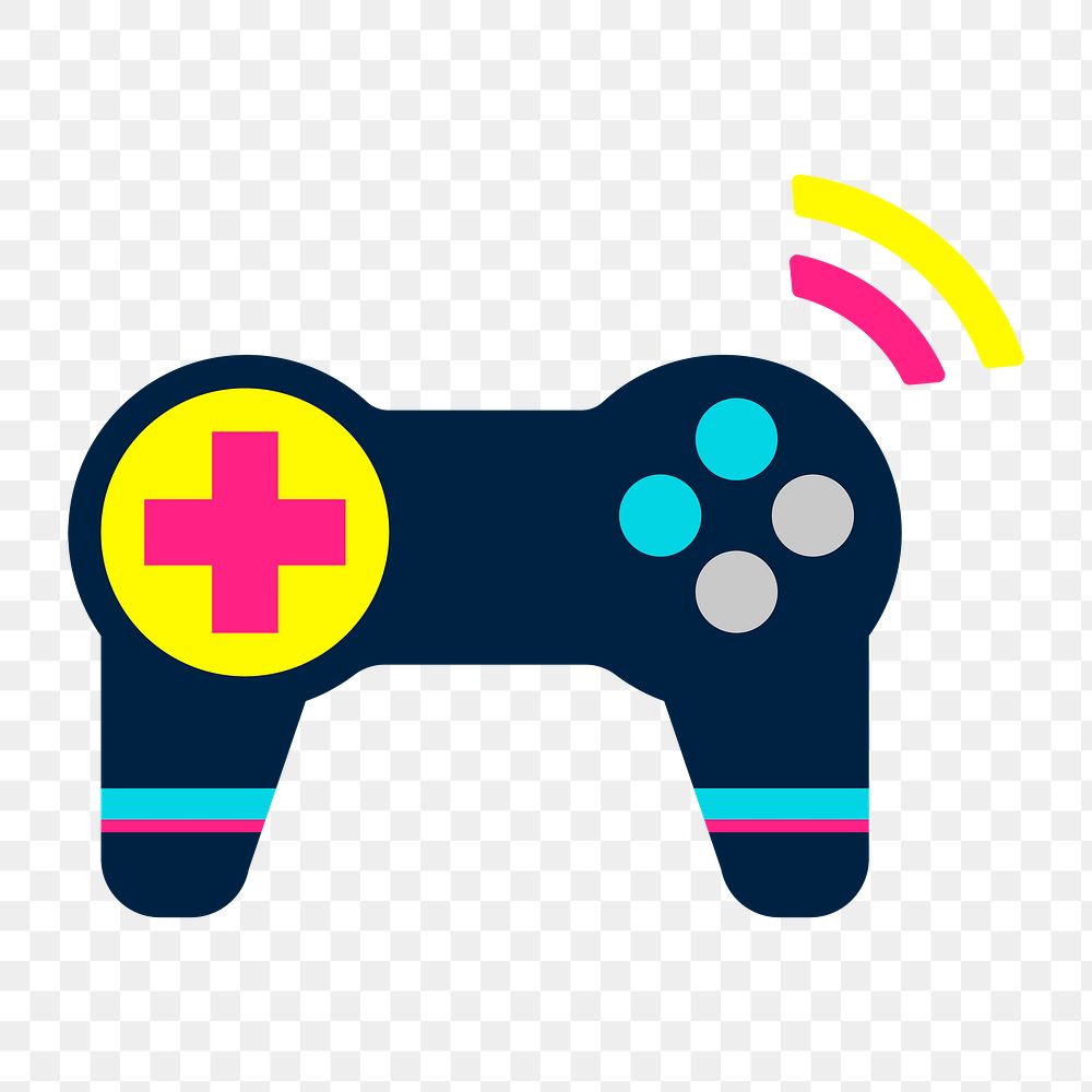 Gaming console icon png, gadget illustration on transparent background 