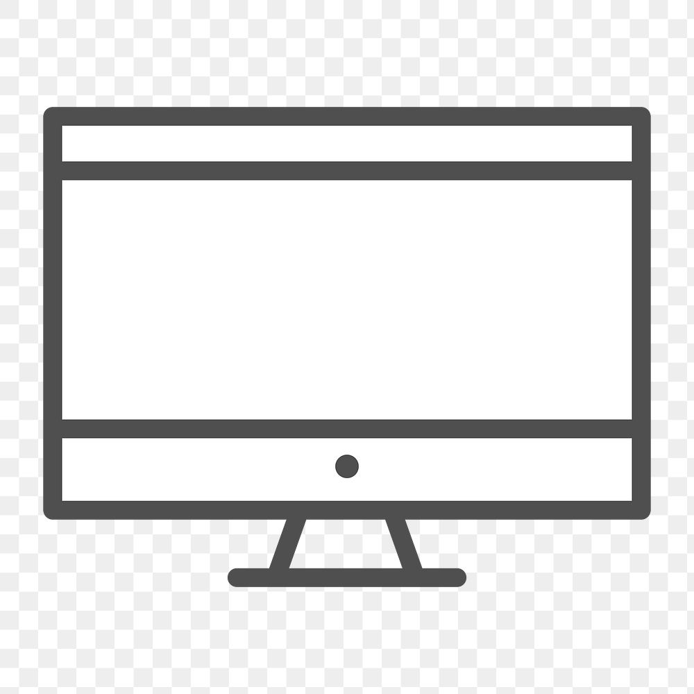 Computer icon png, digital device illustration on  transparent background 