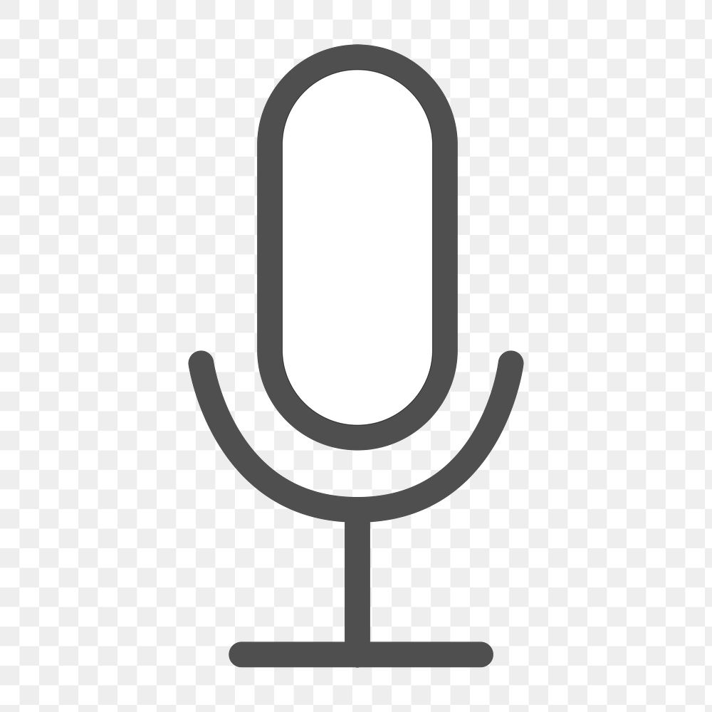 Microphone icon png,  transparent background 