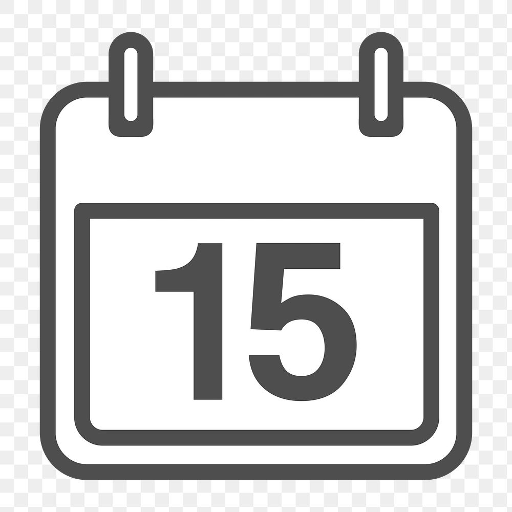 Calendar icon png, transparent background 