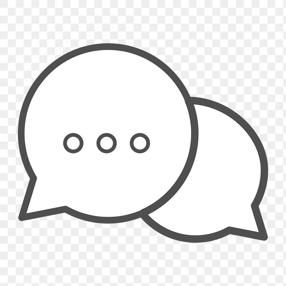 Chat bubble icon png,  transparent background 