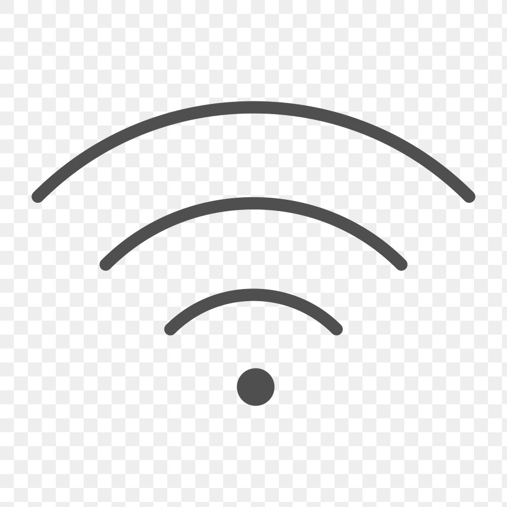 Wifi internet icon png,  transparent background 