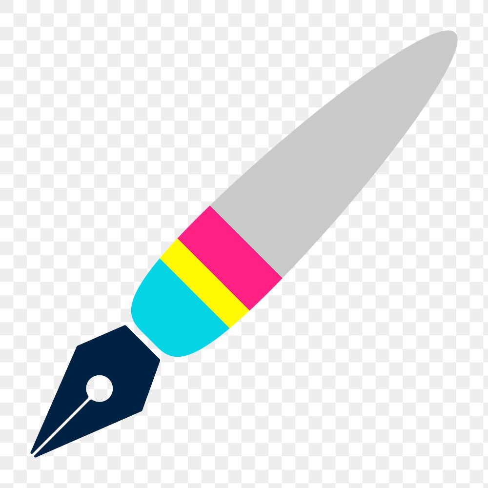 Pen icon png, graphic illustration on  transparent background 