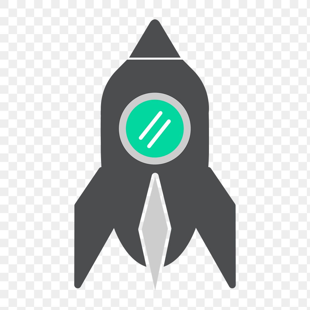 Png rocket icon, transparent background