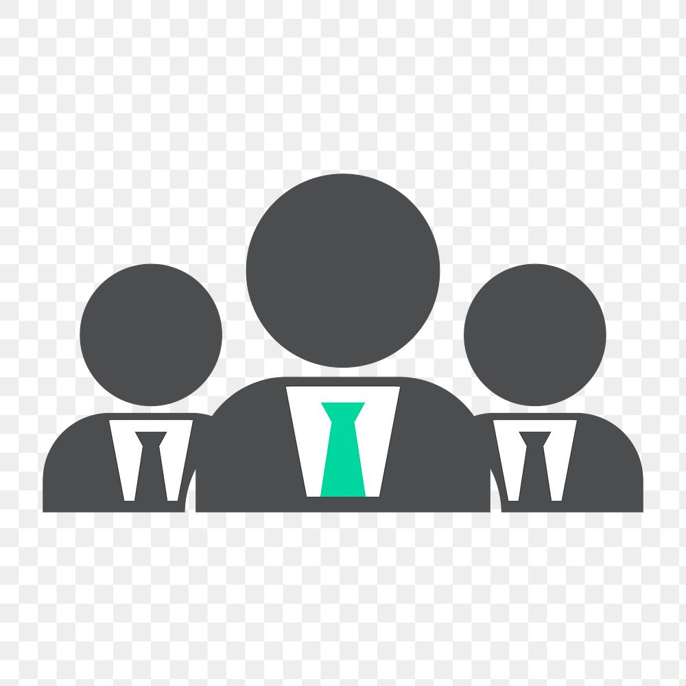 Png businesspeople icon, transparent background