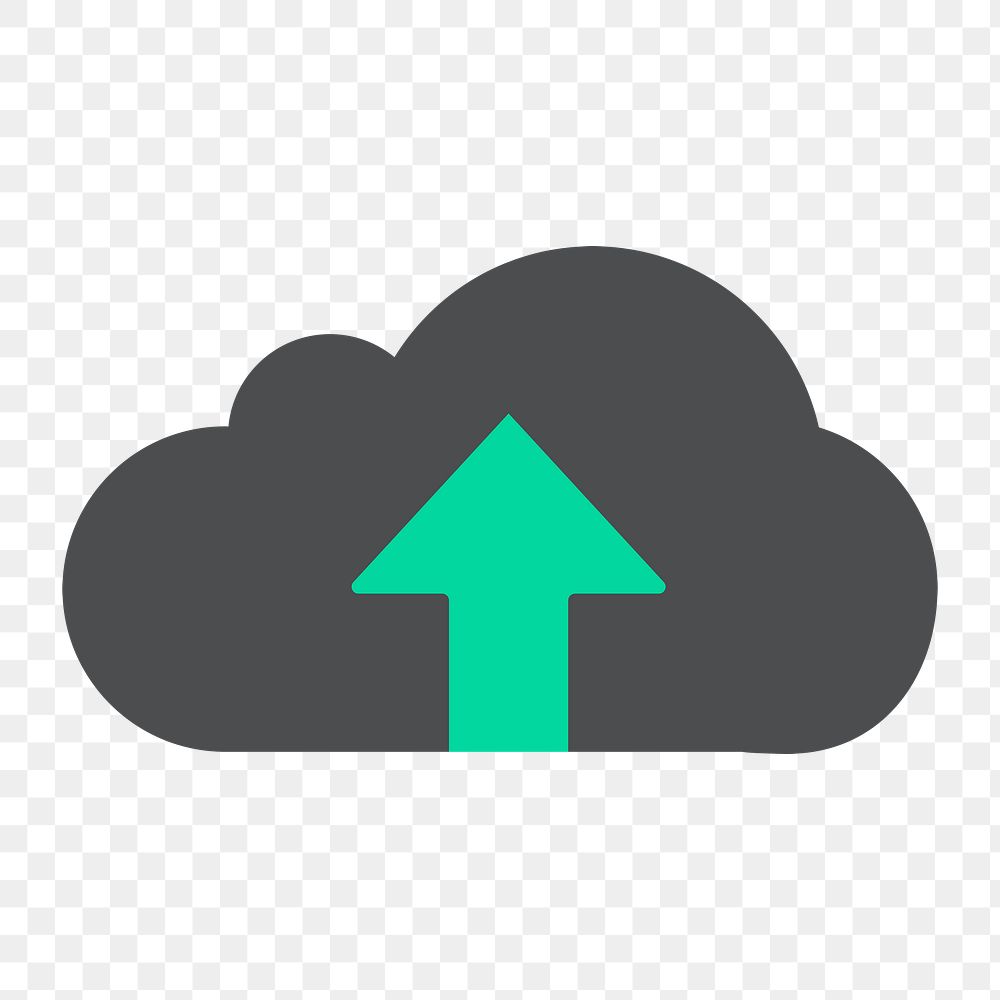 Cloud backup icon png, transparent background 