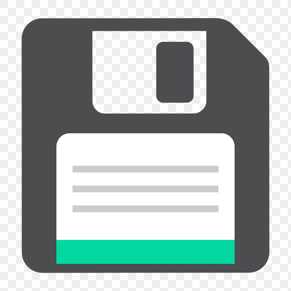 Png gray floppy disk icon, transparent background