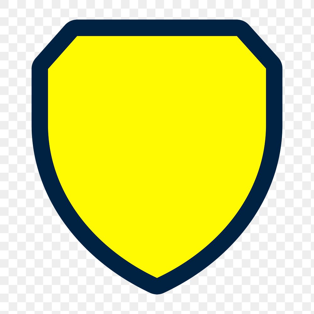 Shield badge icon png,  transparent background 