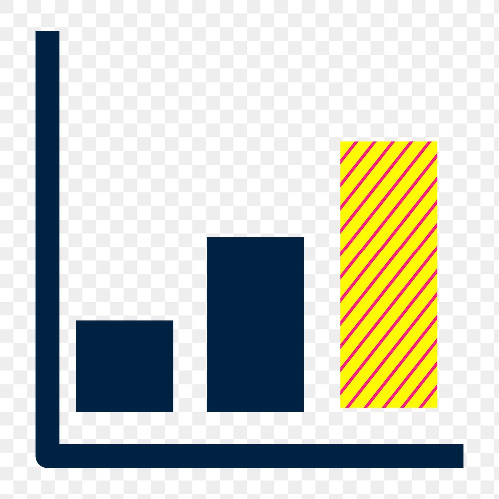 Statistics graph icon png,  transparent background 