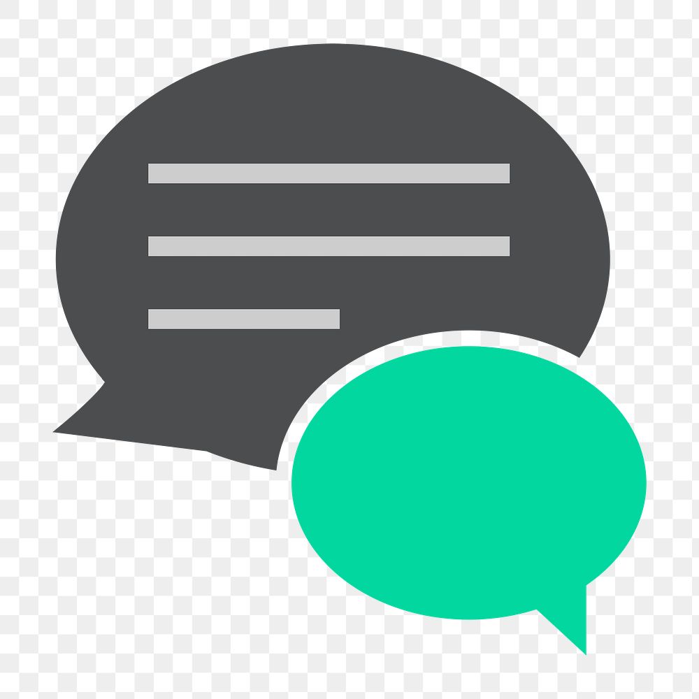 Speech balloon icon png,  transparent background 
