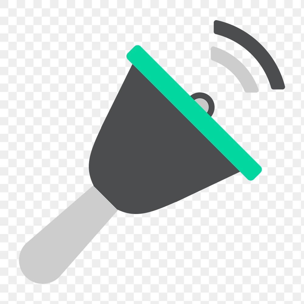 Png megaphone alert icon, transparent background