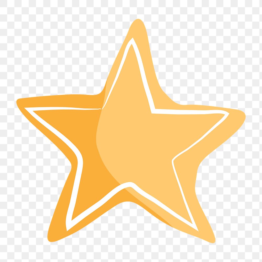 Favourite icon png star, shape illustration on  transparent background 