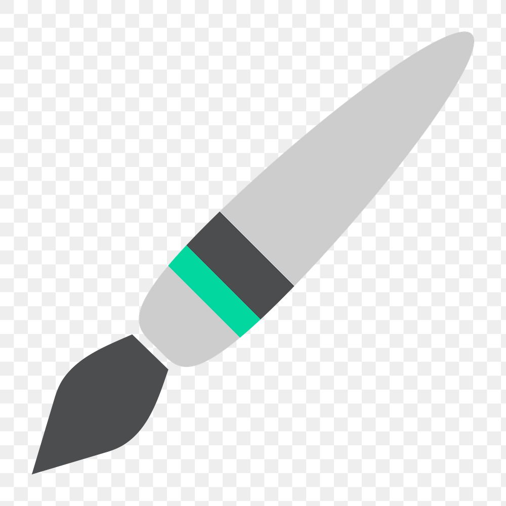 Png paint brush icon, transparent background