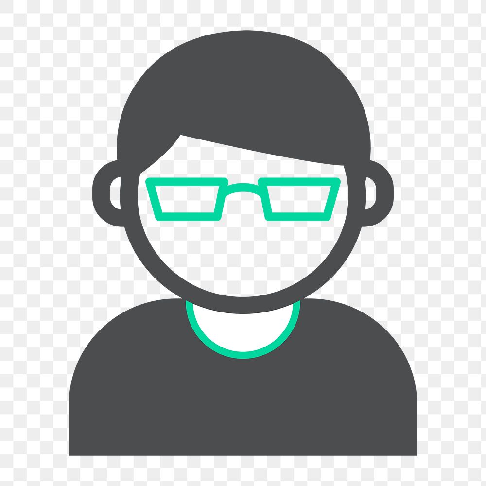 Png male avatar icon, transparent background