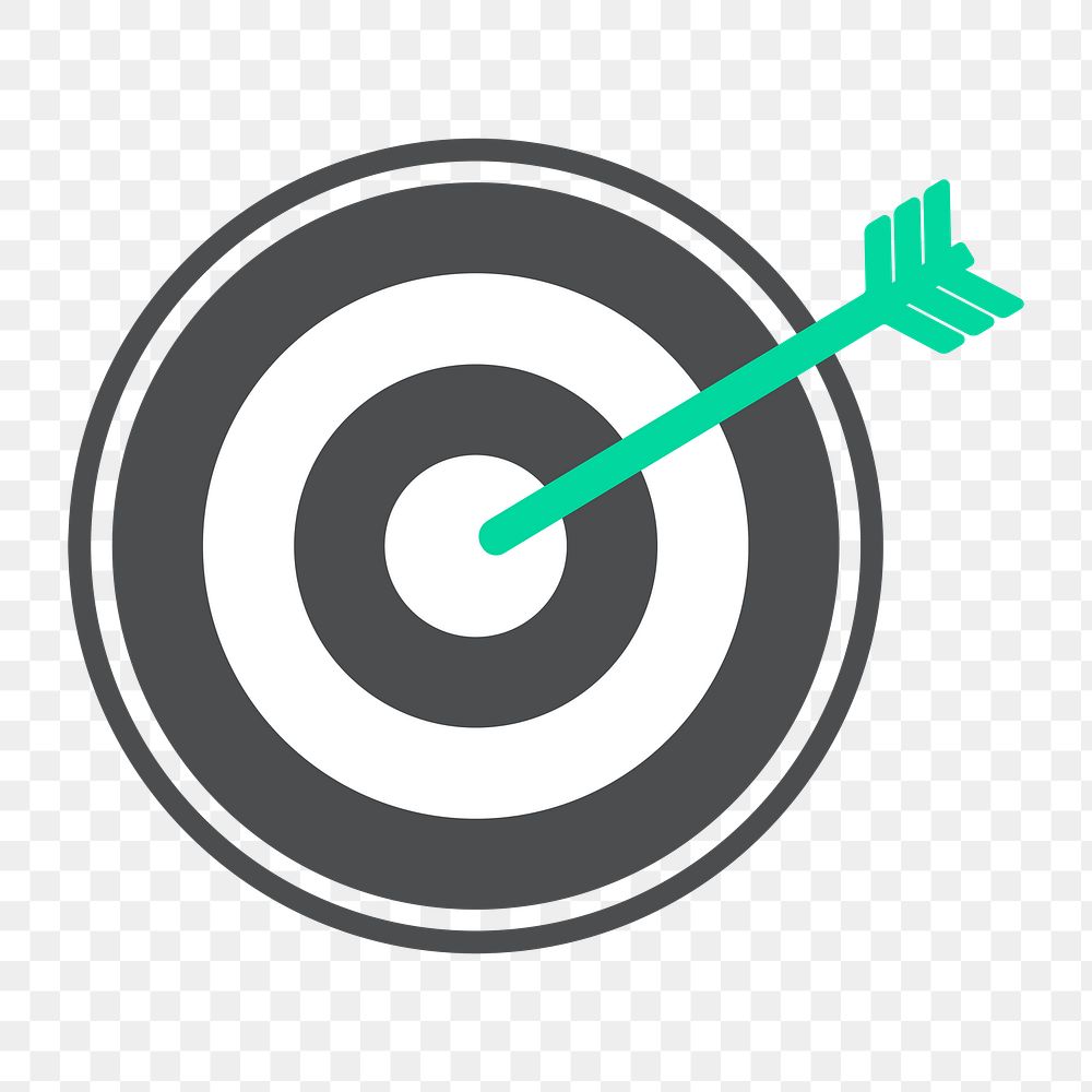 Png bullseye icon, transparent background
