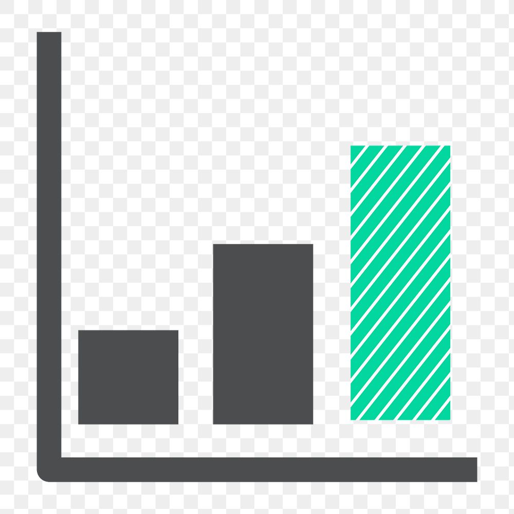Png comparing information graph icon, transparent background