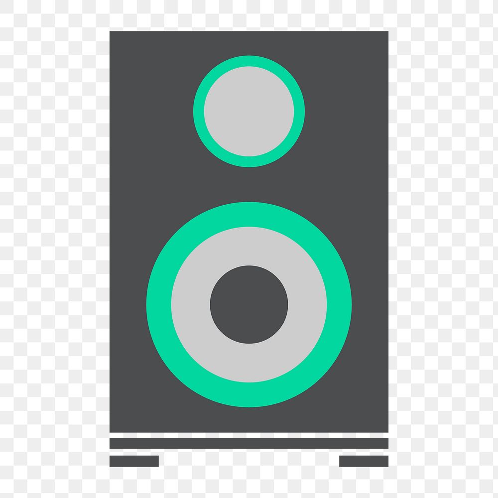 Png gray speaker icon, transparent background