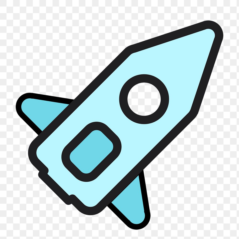 Rocket png icon, transparent background
