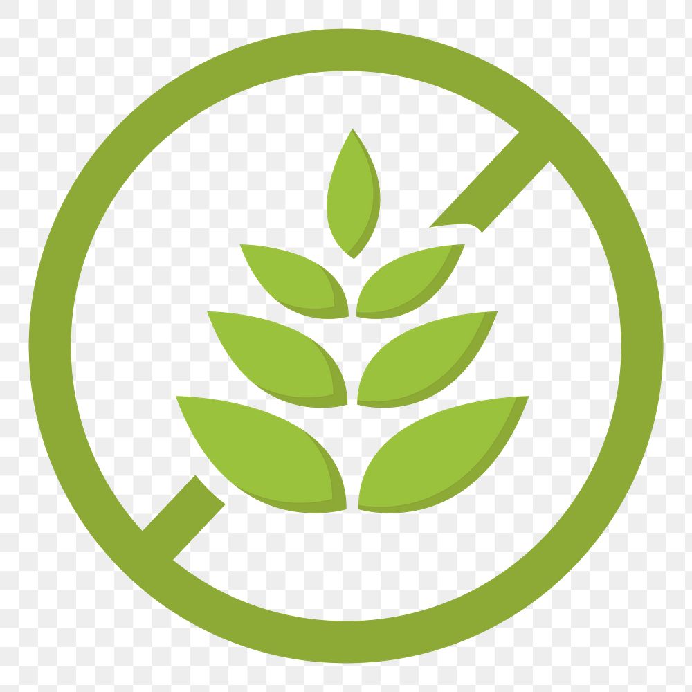 Png gluten free icon element, transparent background