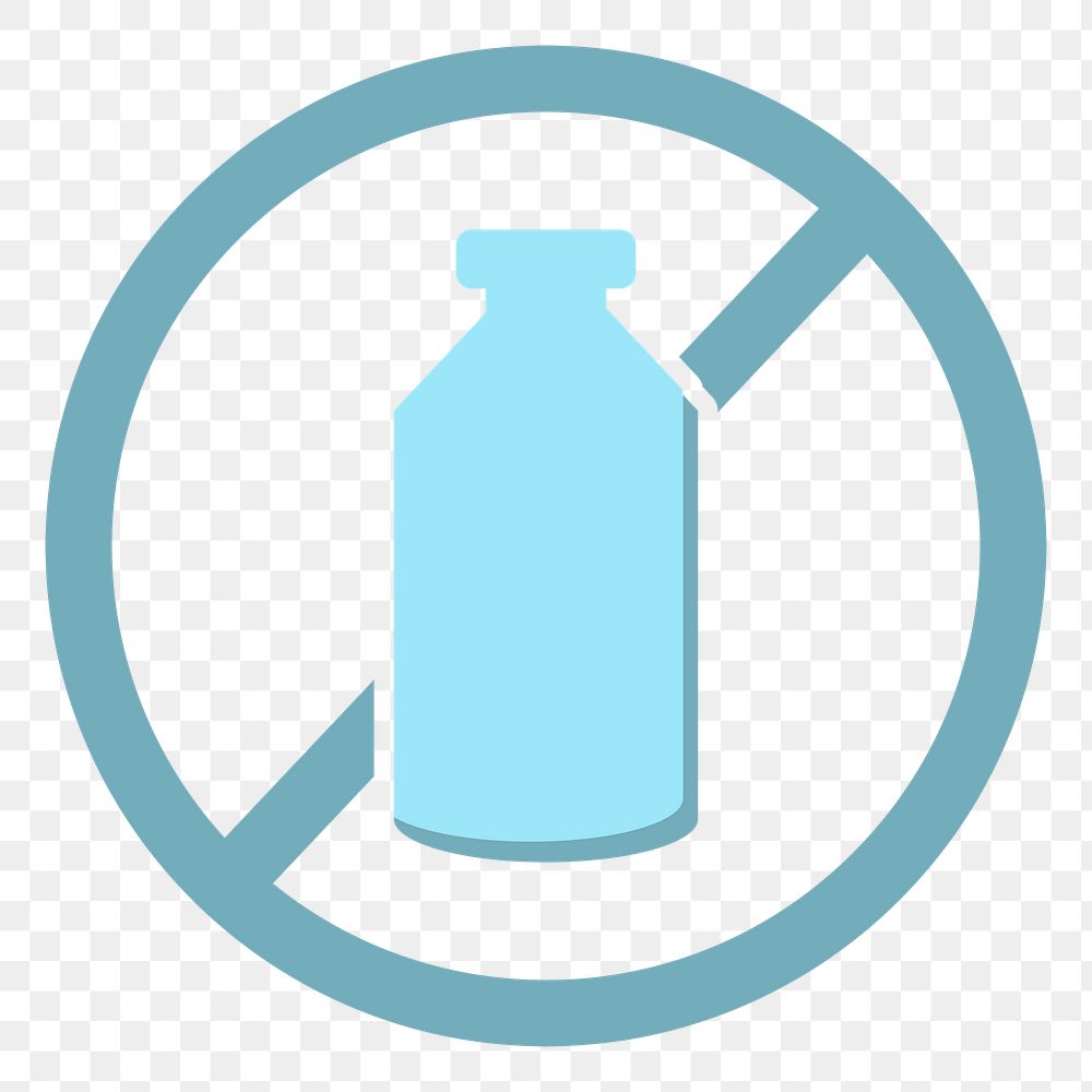 Png dairy free icon element, transparent background