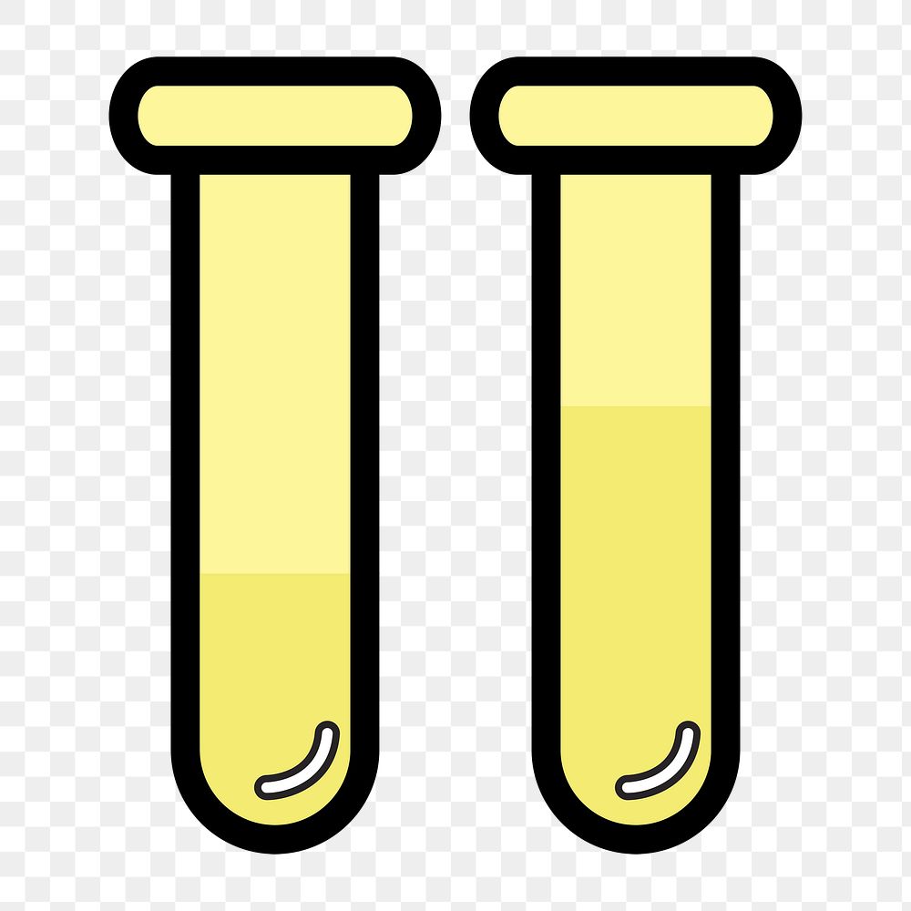 Test tubes icon png,  transparent background 