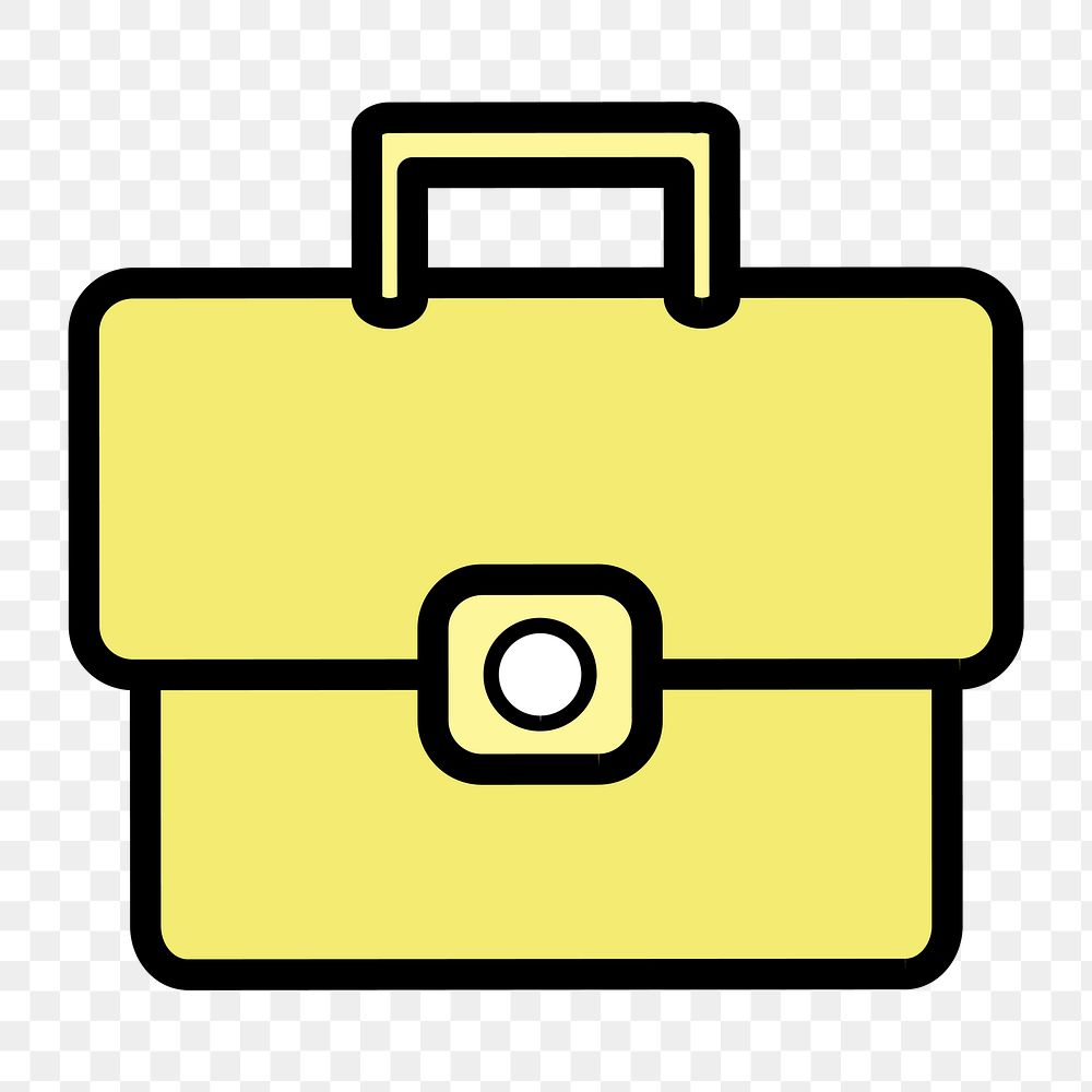 Business briefcase icon png,  transparent background 