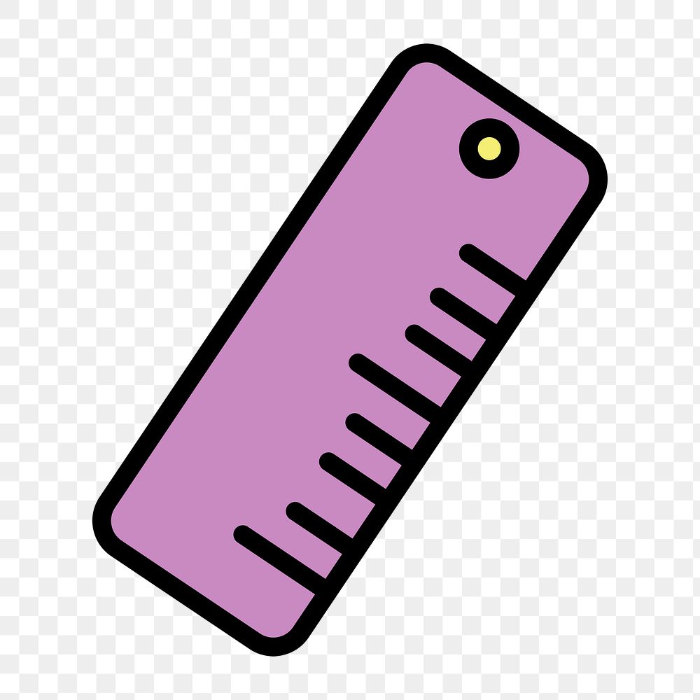 Ruler icon png,  transparent background 