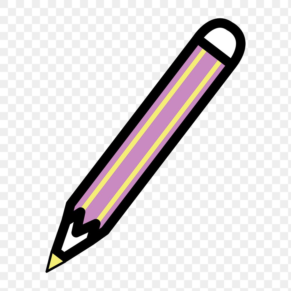 Color pencil icon png,  transparent background 