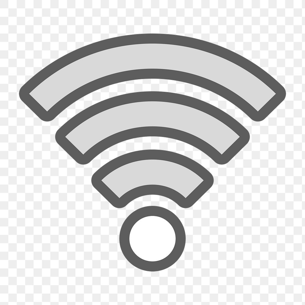 Wifi internet icon png,  transparent background 