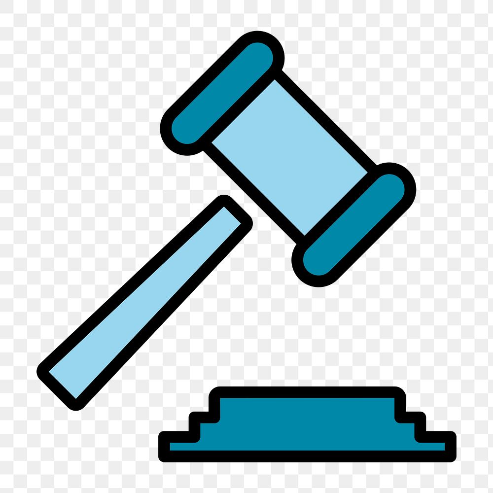 Gavel icon png, transparent background