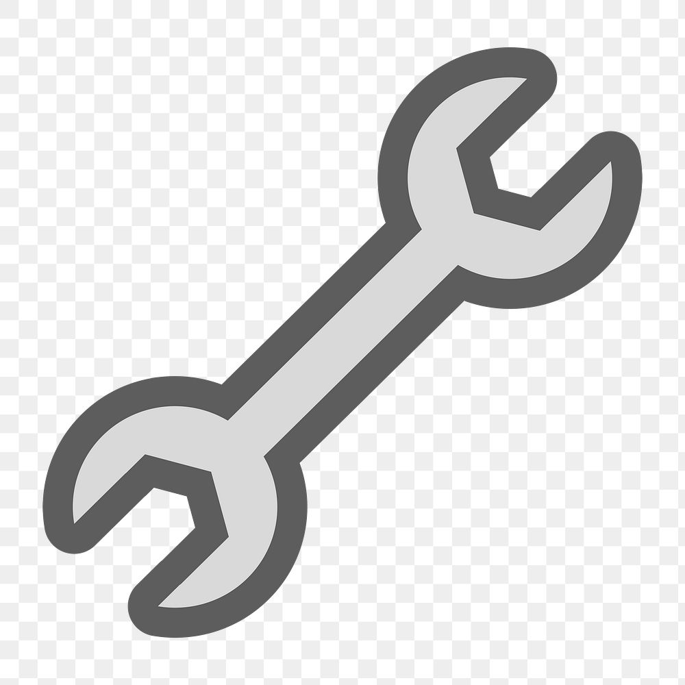 Wrench icon png tool,  transparent background 