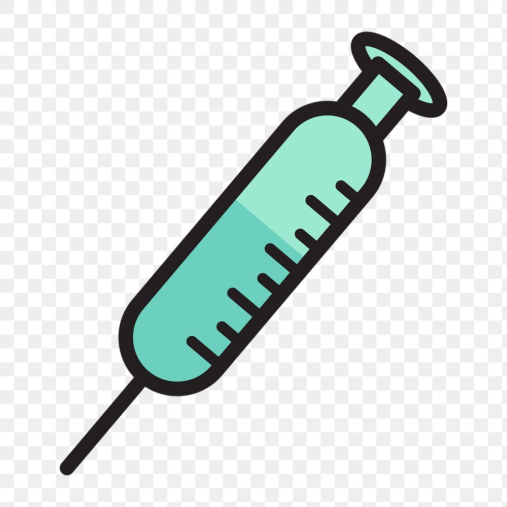 Syringe icon png, transparent background 