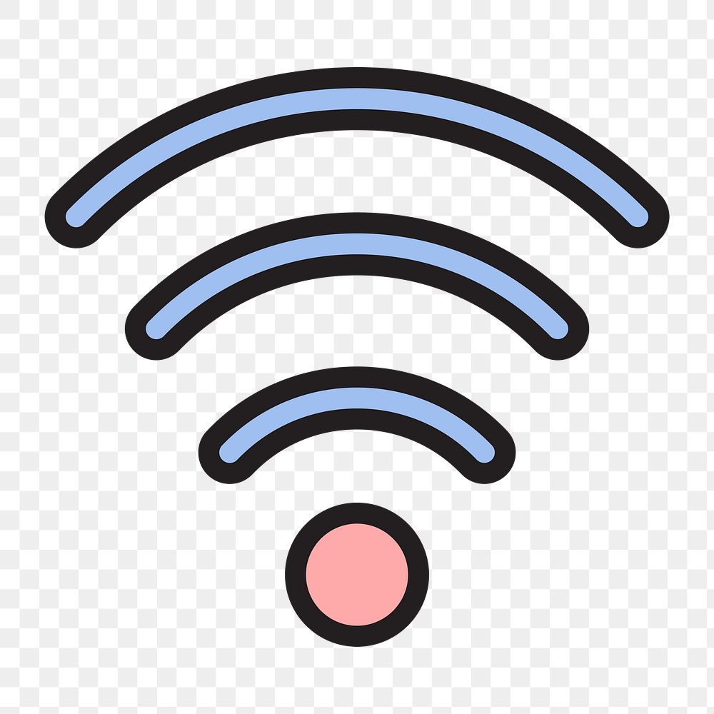 Wifi internet icon png,  transparent background 