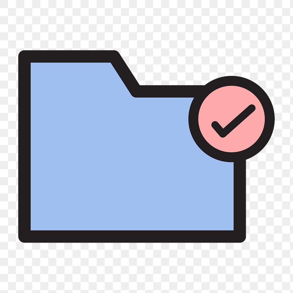 Folder icon png,  transparent background 