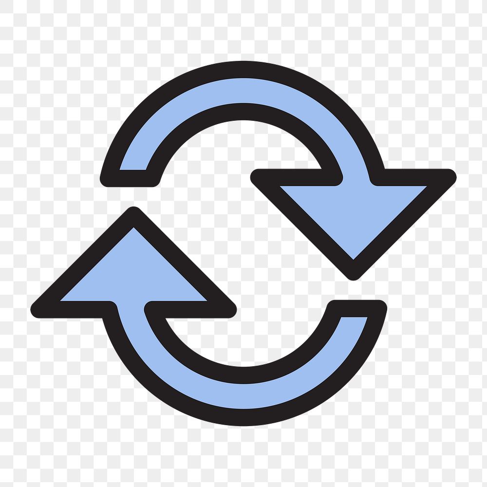 Refresh icon png,  transparent background 