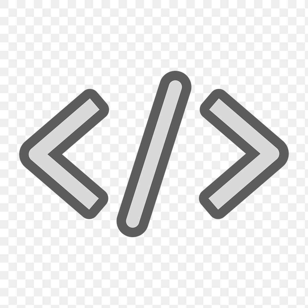 Coding icon png,  transparent background 